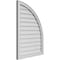 Ekena Millwork Quarter Round Top Right Surface Mount PVC Gable Vent w/ 2"W x 2"P Brickmould Sill Frame, 26"W x 36"H GVPQR26X3603SN - alternate 3